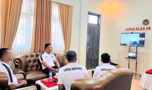 Satops Patnal Lapas Ampana Ikuti Sosialisasi Kepatuhan Secara Virtual
